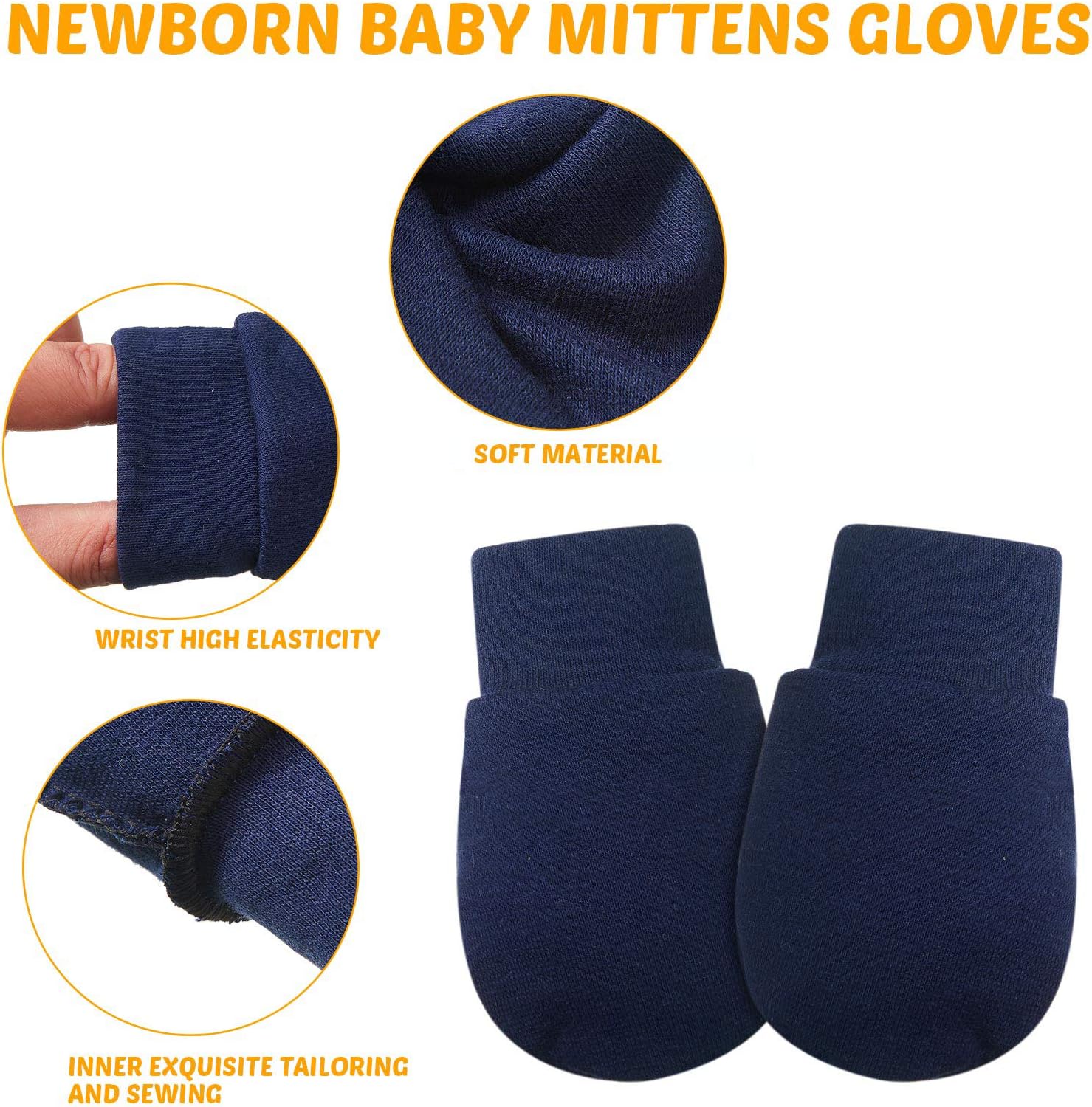 Perfect for Newborns Soft Baby Gloves Reusable Safe
