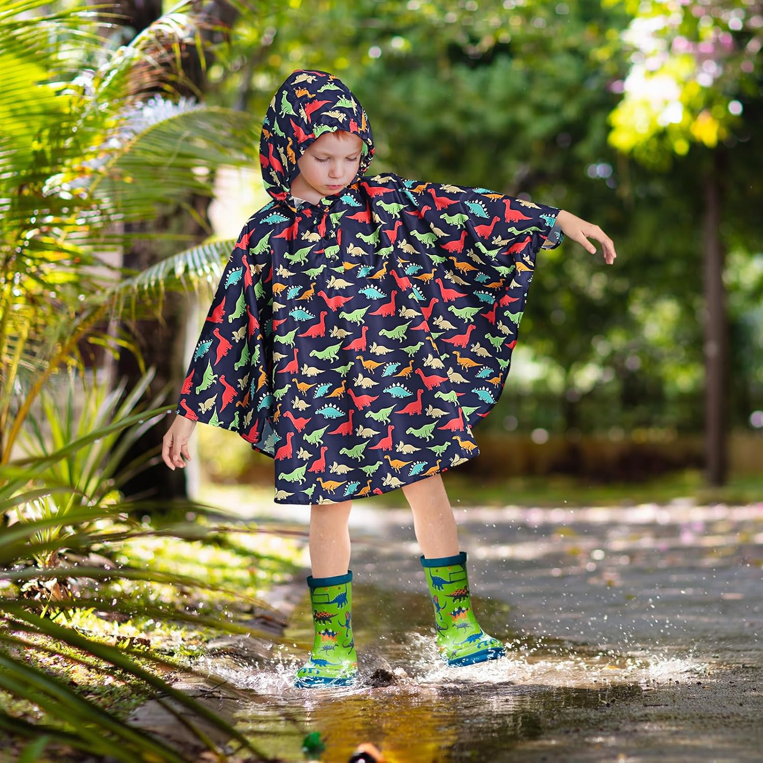 LAMA Kids waterproof rain ponchoReusablelightweight