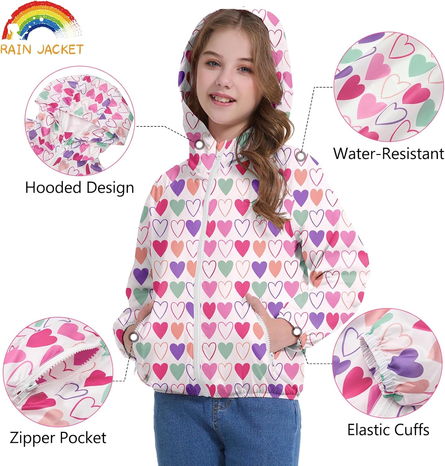 AmericanEnAssembly - Girls Rain Jacket