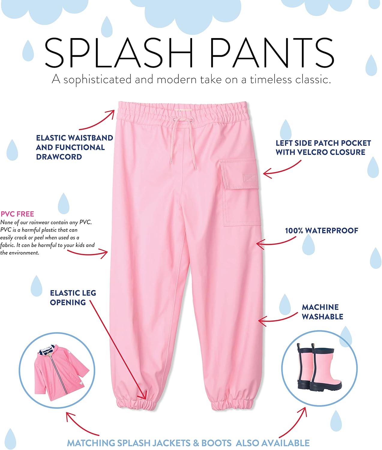 Hatley Kids Waterproof Rain Pants Durable Comfortable