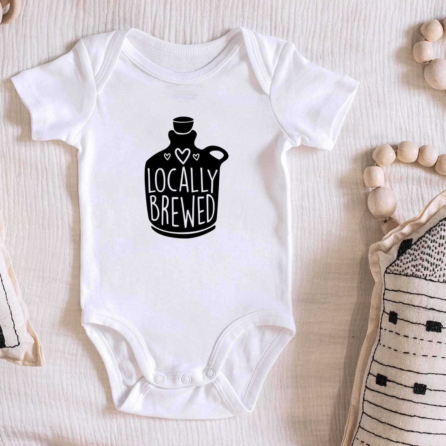 Printique Organic GOTS Certified Baby Onesie for 0-18 Months Trendy Cozy