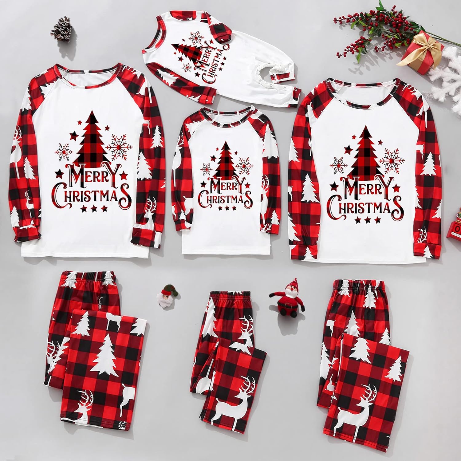 Christmas Pajama Sets for Family Cute Funny