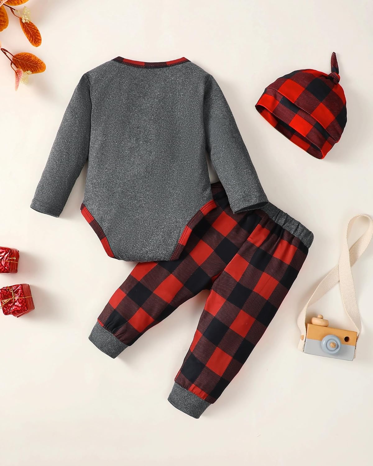NZRVAWS Baby Boys Romper Set with Letter Print Newborn to 18 Months