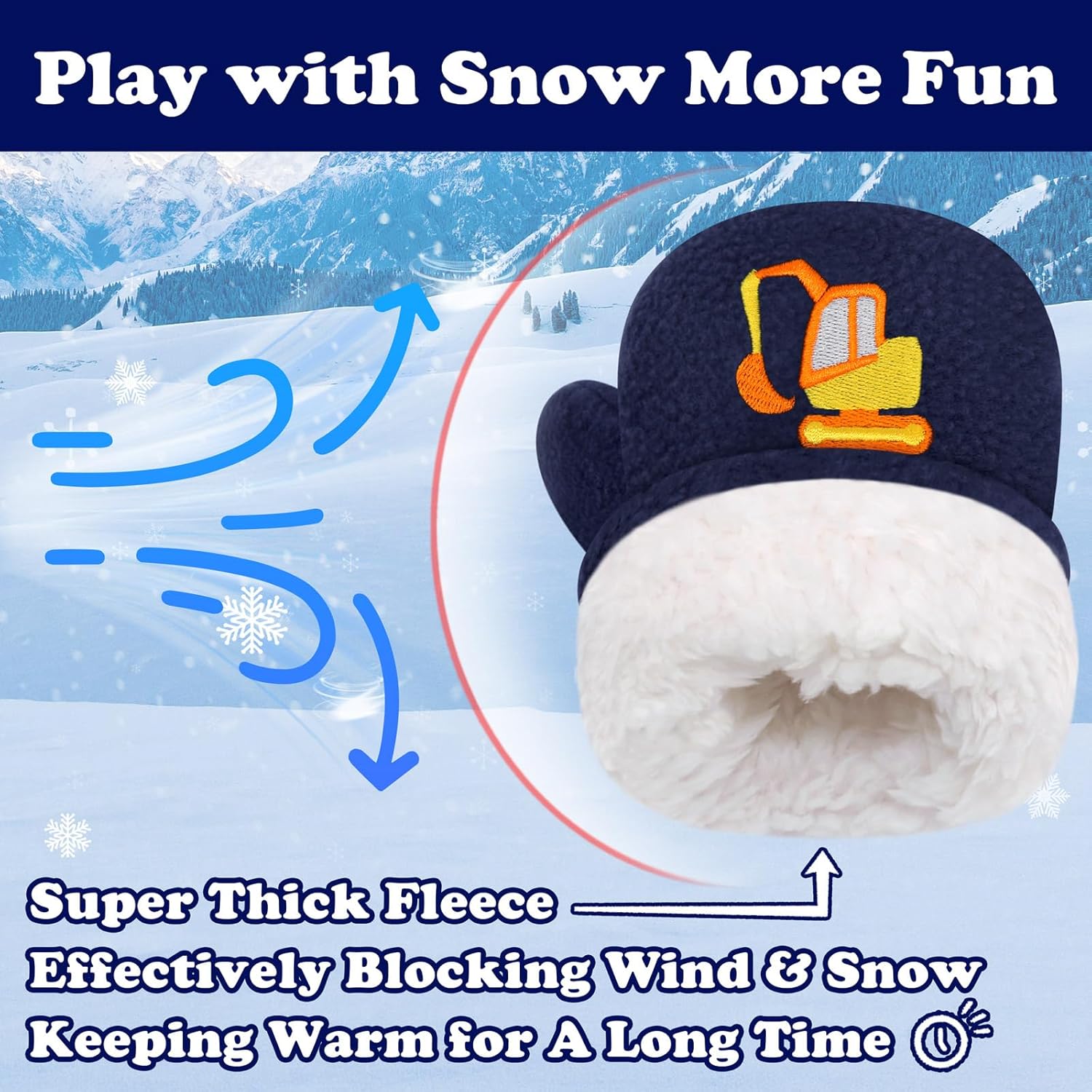 Winter mittens toddler gloves