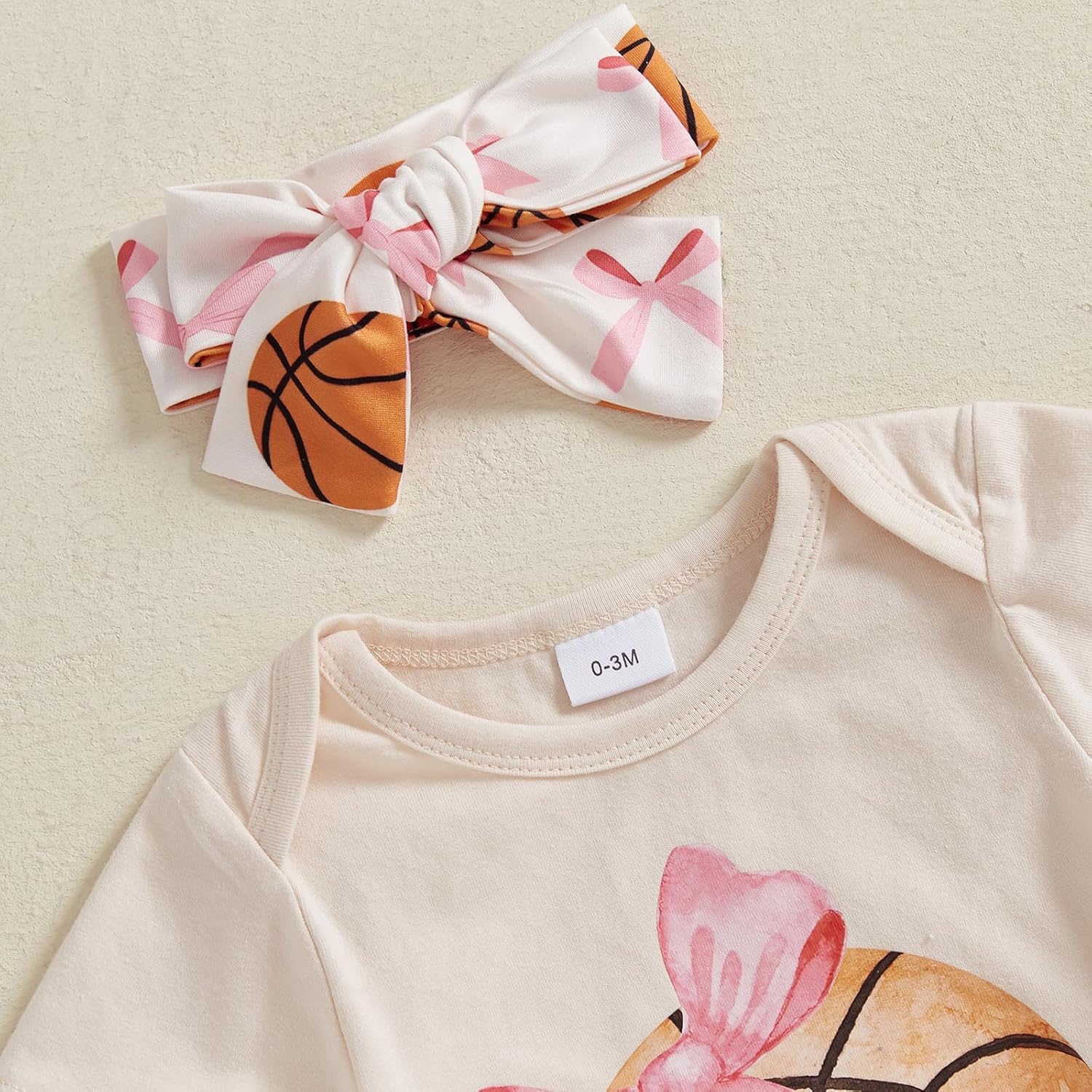 Newborn Baby Girl Basketball Outfit - Cozy and Durable Summer Clothes