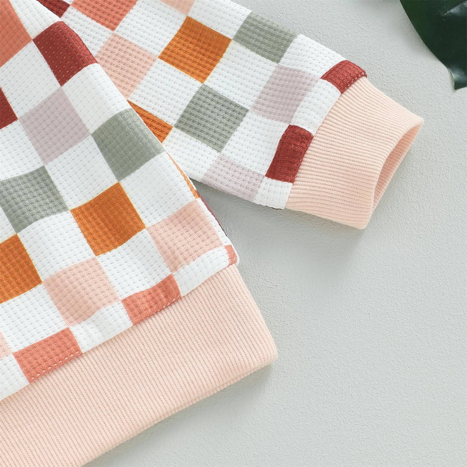 Checkered Toddler Fall Winter Outfit Set