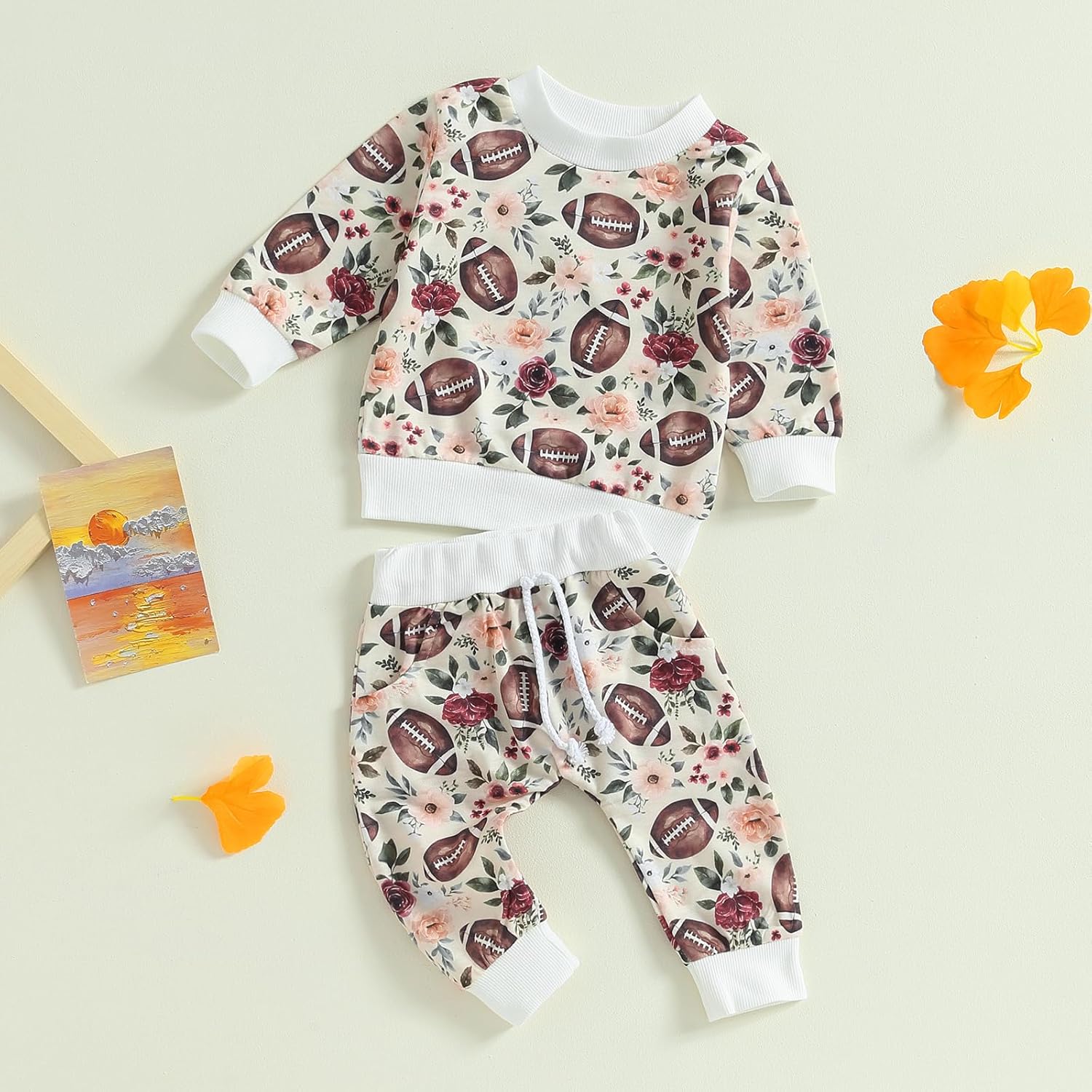 Lamuusaa Newborn Baby Football Outfit for Boys and Girls 10