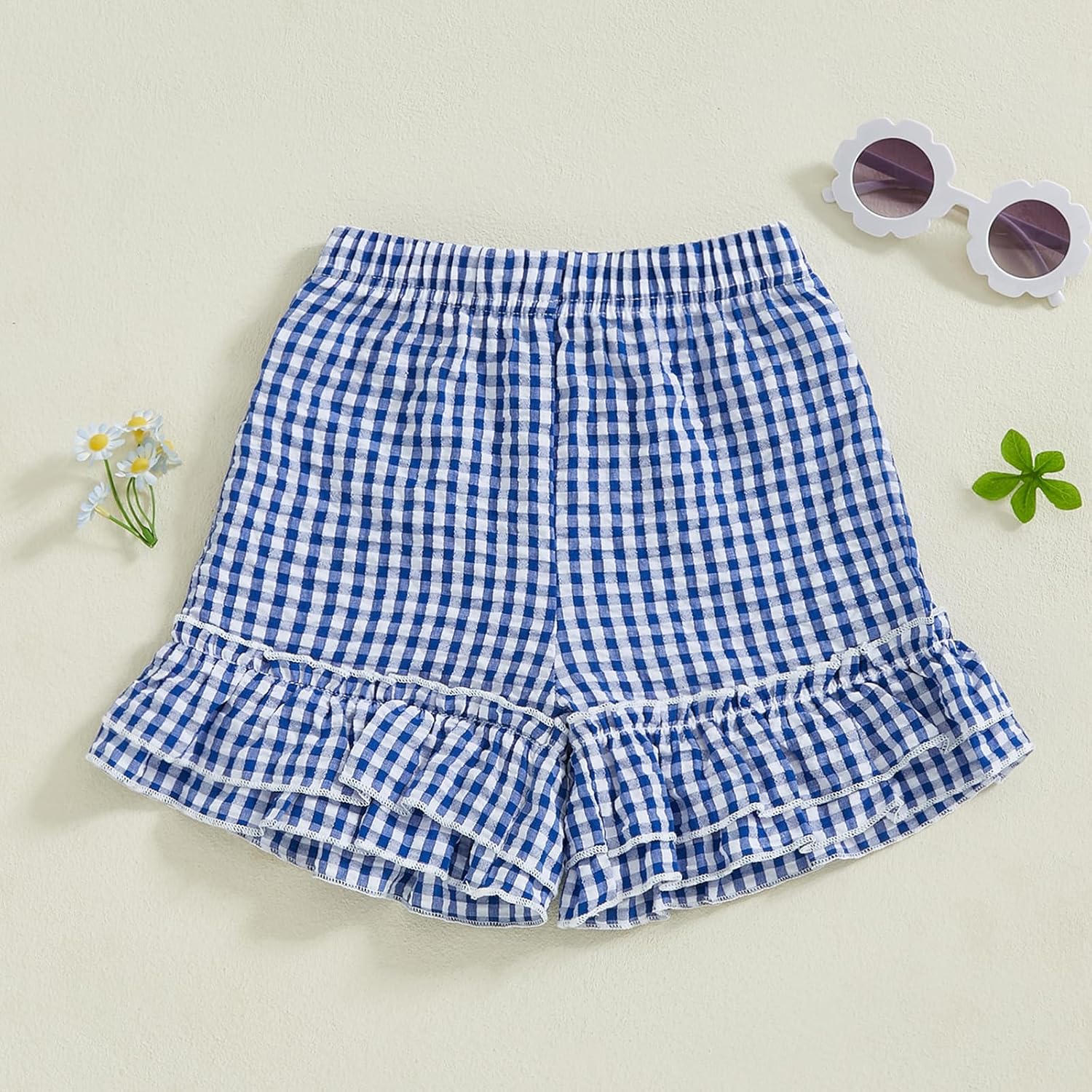 Perfect for Babies Plaid Ruffle Shorts for Toddlers