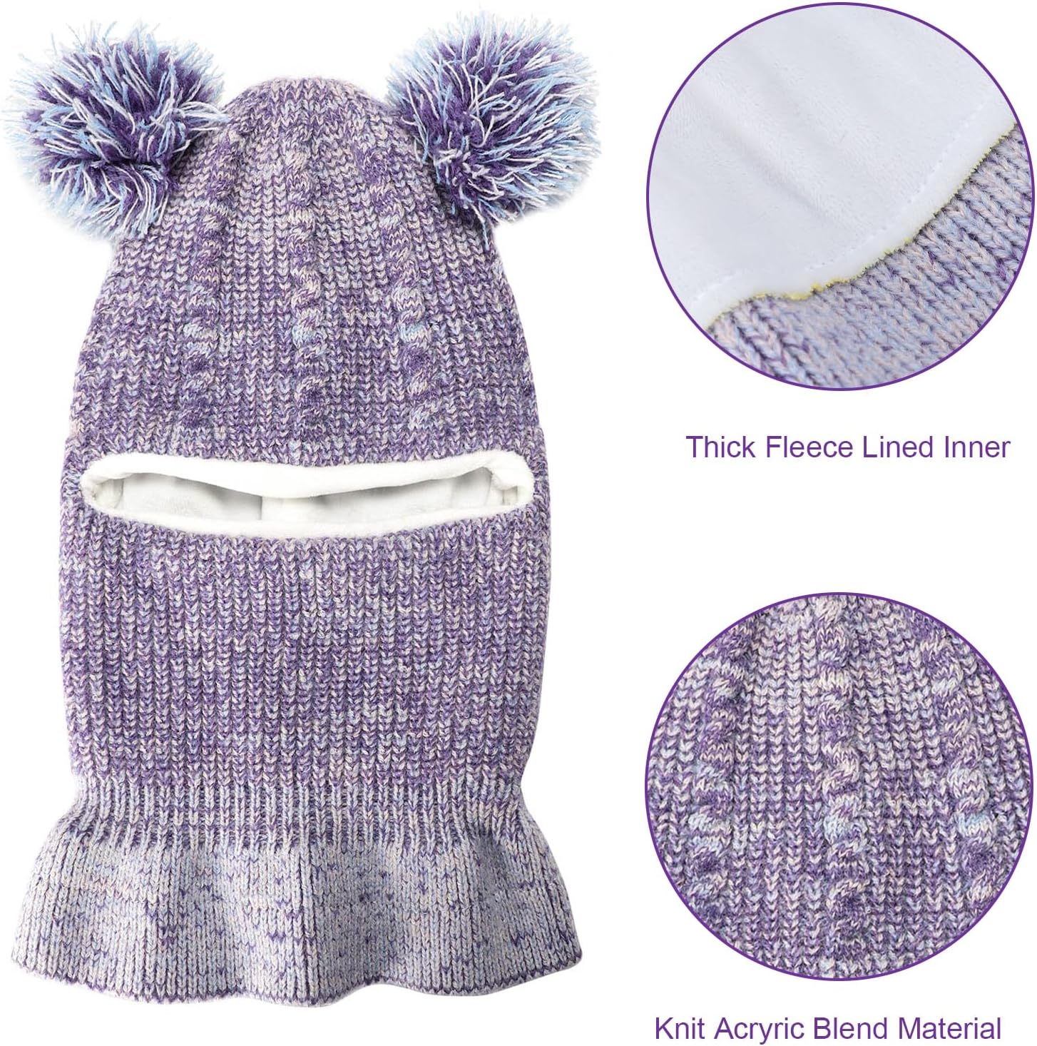 Adorable 2-in-1 Winter Hat Scarf Set for Kids