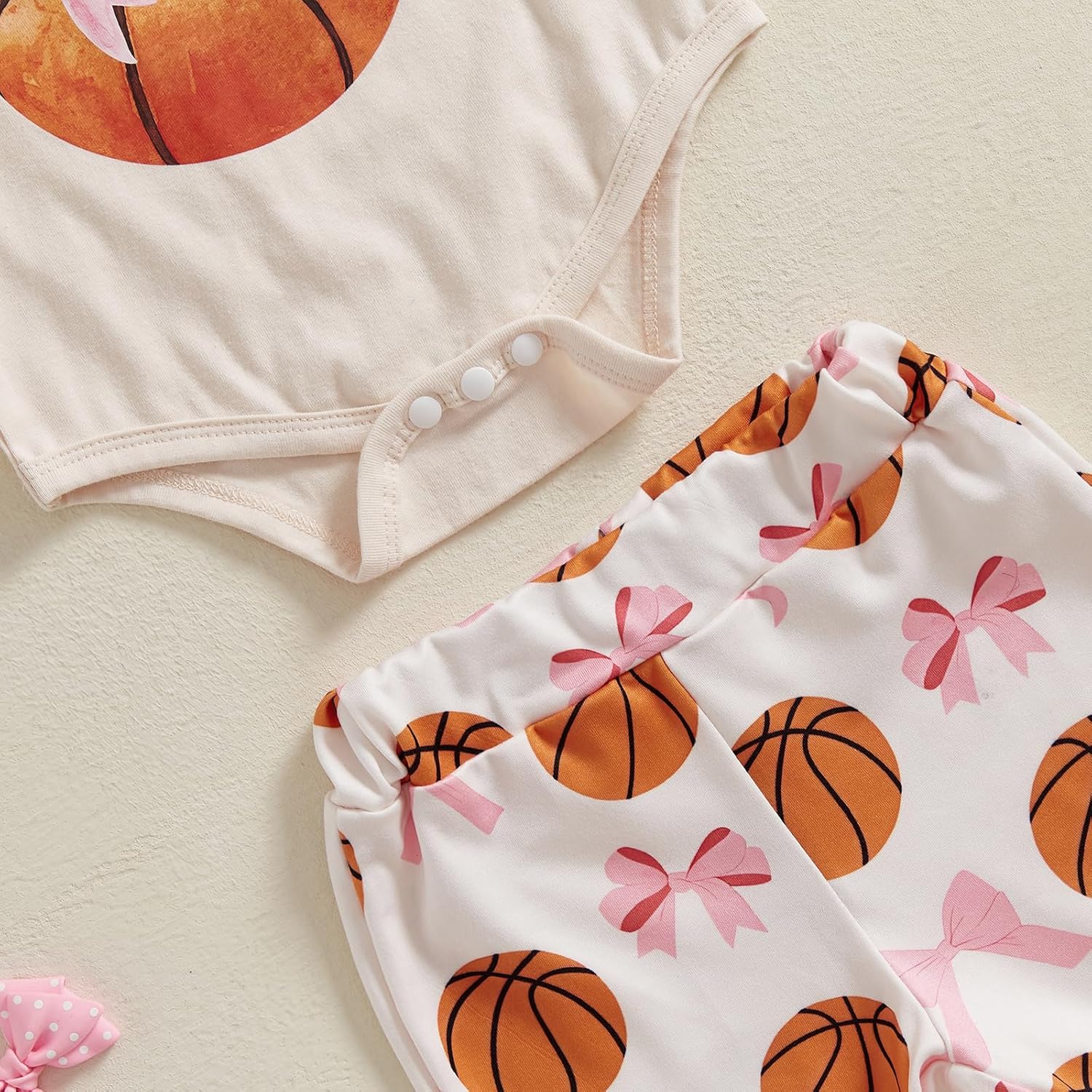 Newborn Baby Girl Basketball Outfit - Cozy and Durable Summer Clothes