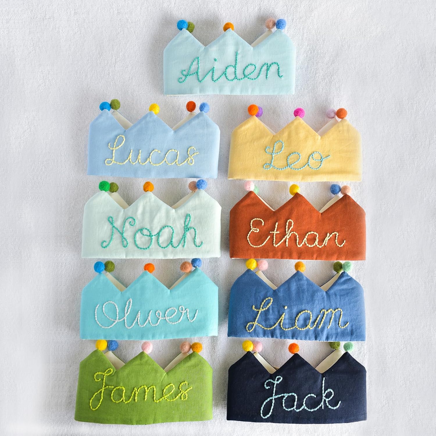 AIKERUBU Personalized 1st Birthday Crown Hat for Kids