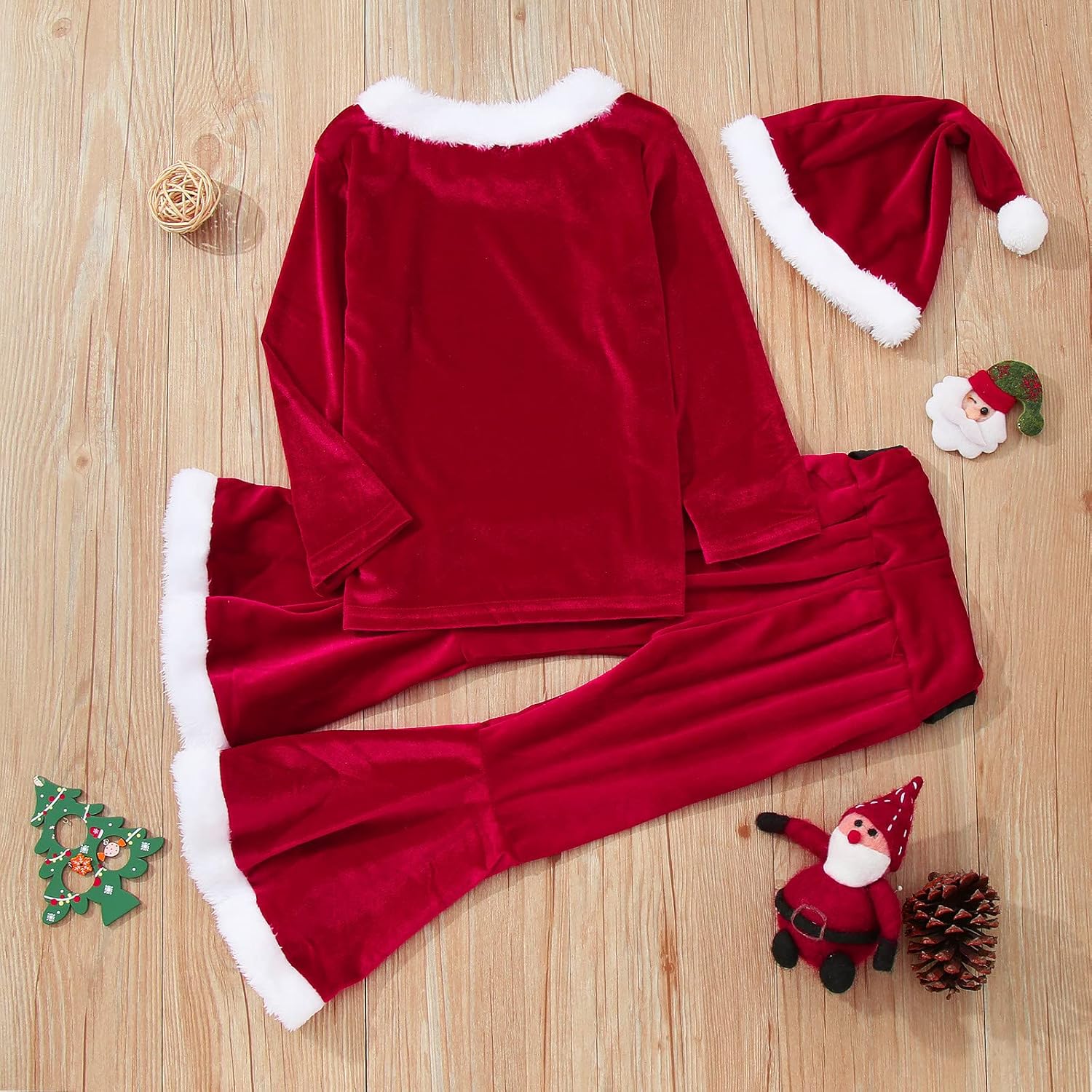 EnJoCho 4PC Toddler Christmas Outfit for Girls Kids