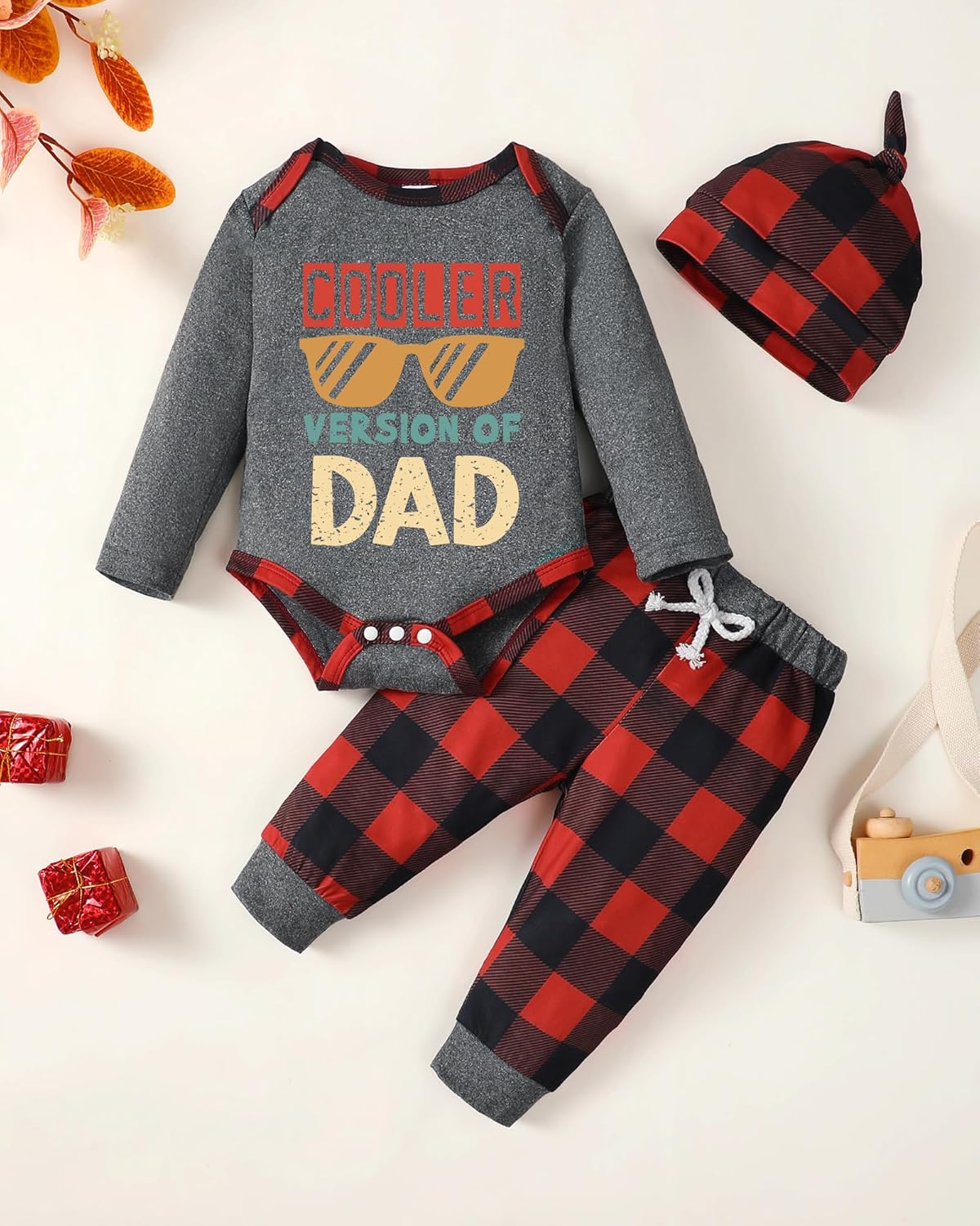 NZRVAWS Baby Boys Romper Set with Letter Print Newborn to 18 Months