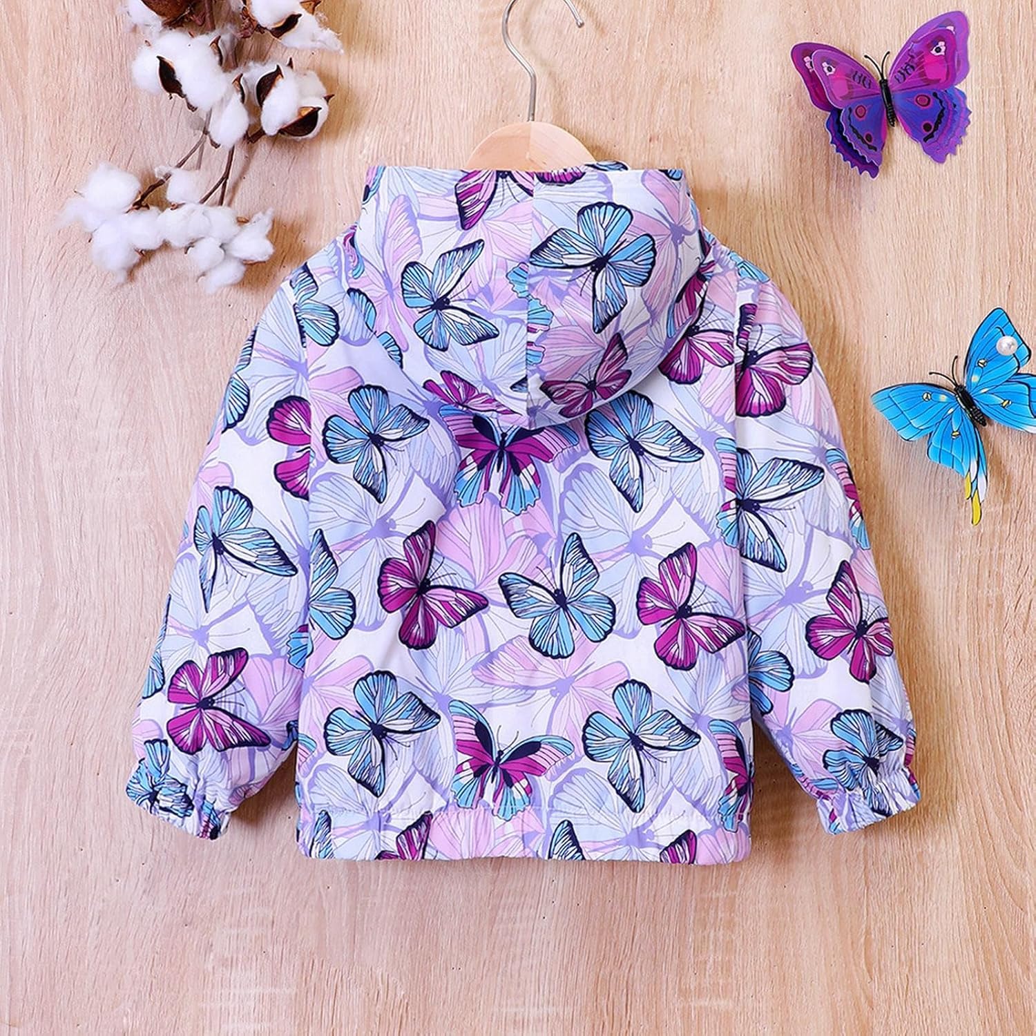 Betadog Girls Styley Butterfly Rain Jacket