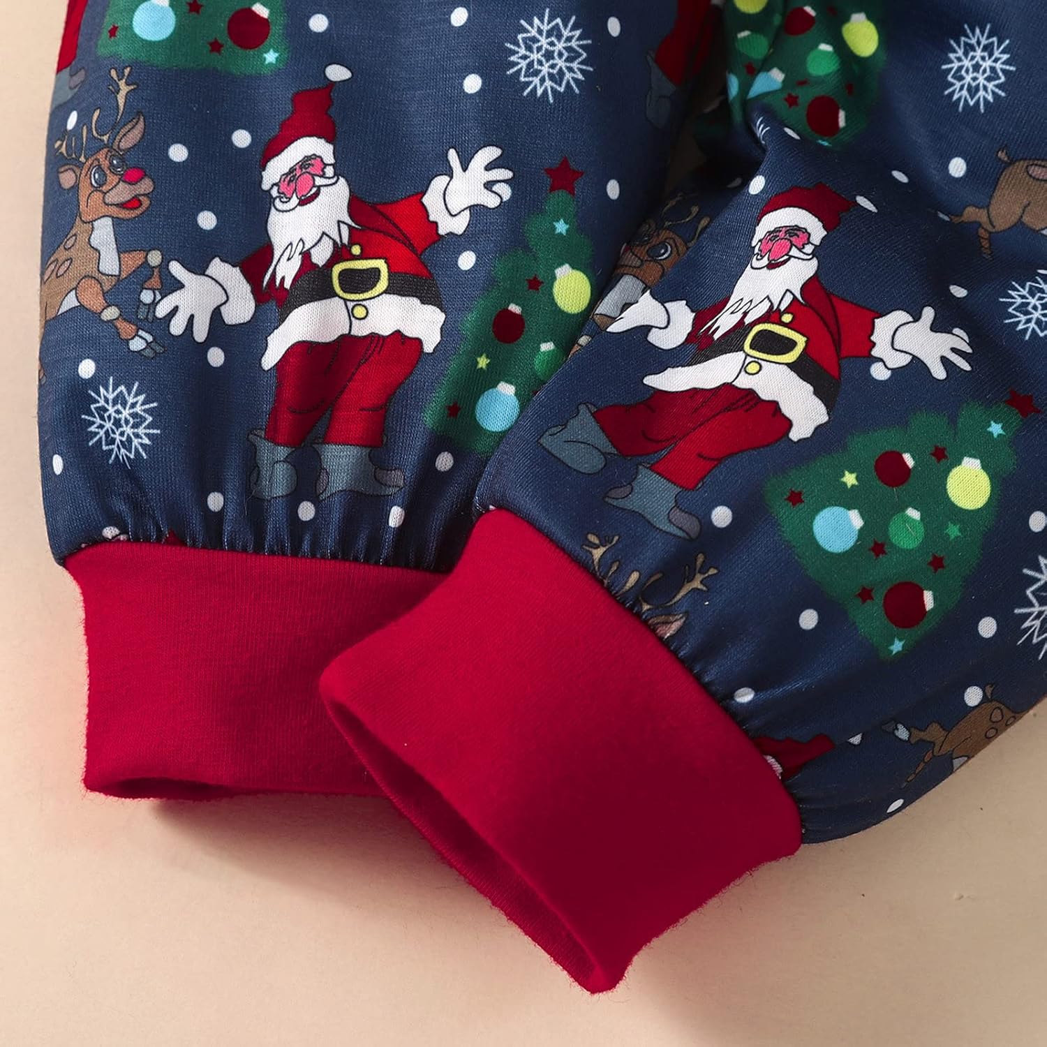 Qfajcp Christmas Baby Outfit Set - Boys Girls - Romper Pants Hat Bow Knot Outfit