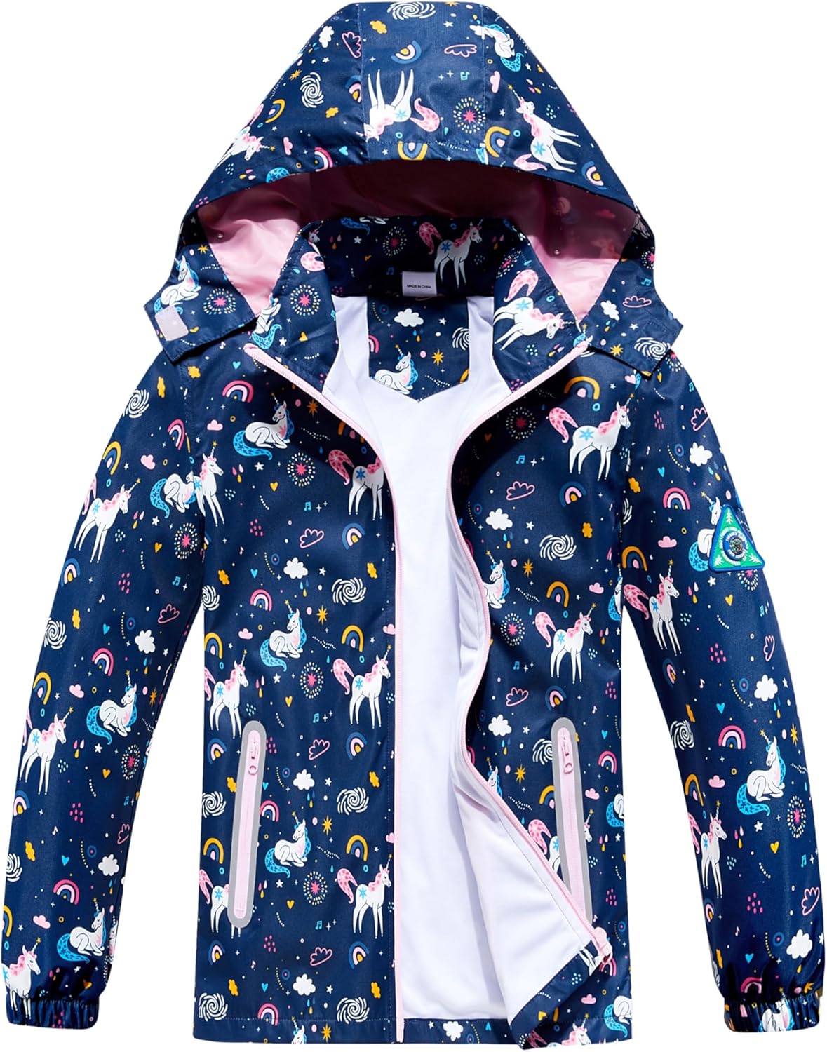 Kids Boys Dinosaur waterproof rain jacket