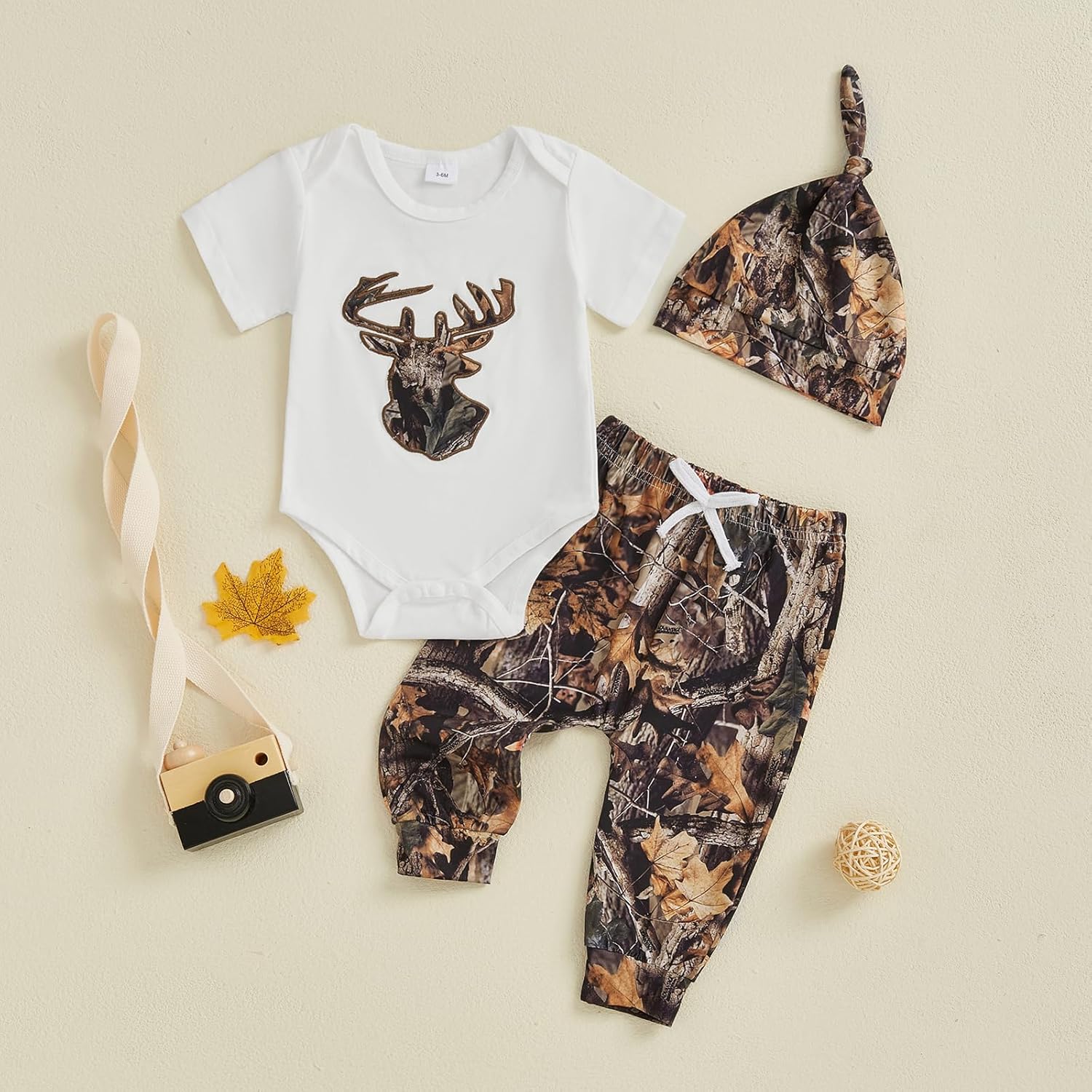 Stylish Camouflage Design Baby Hunting Outfit for Boys Durable Soft Set