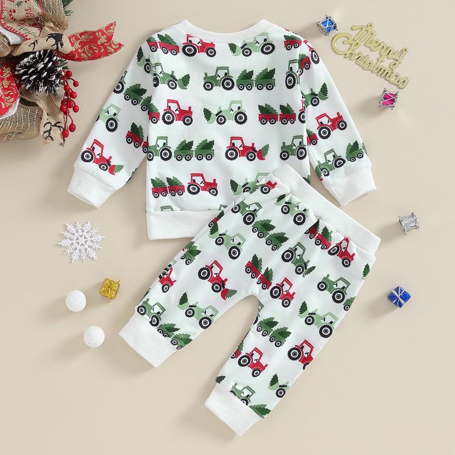FIOMVA Chamoma Print First Christmas Outfit