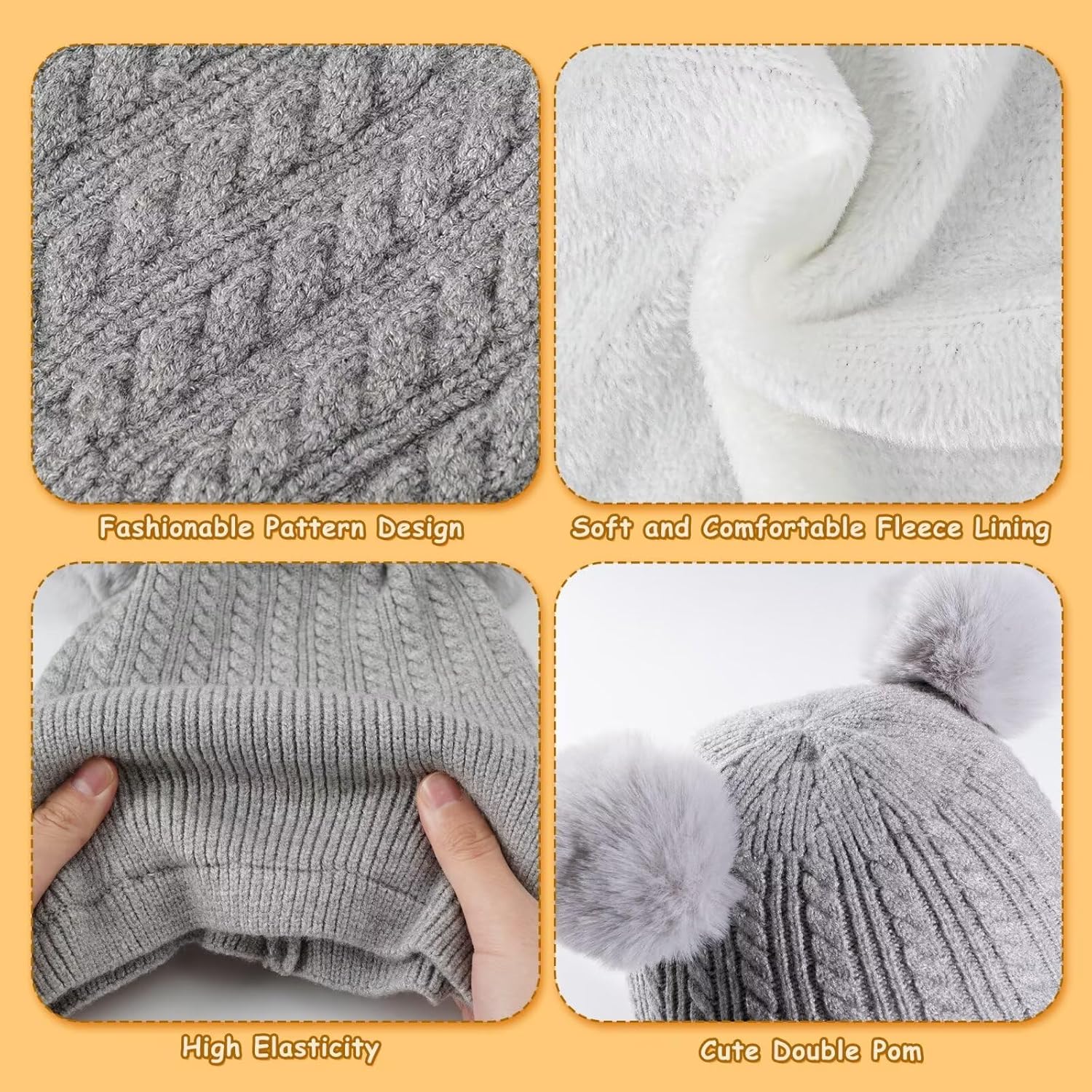 HAITHO Baby Winter Hat Scarf Set