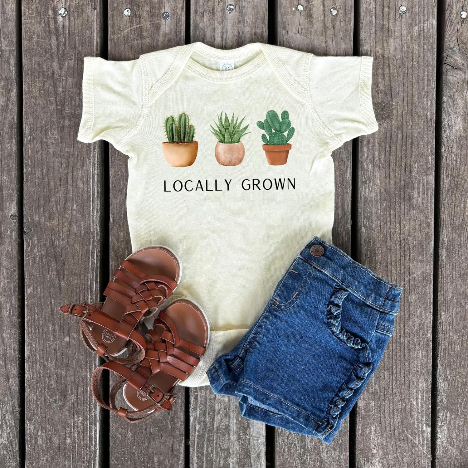 Handmade Locally Grown Infant Onesie
