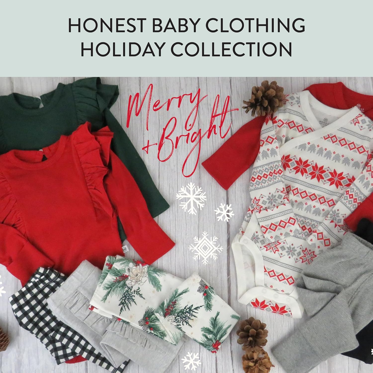 HonestBaby 3-Pack Organic Cotton Footed Pants for Baby