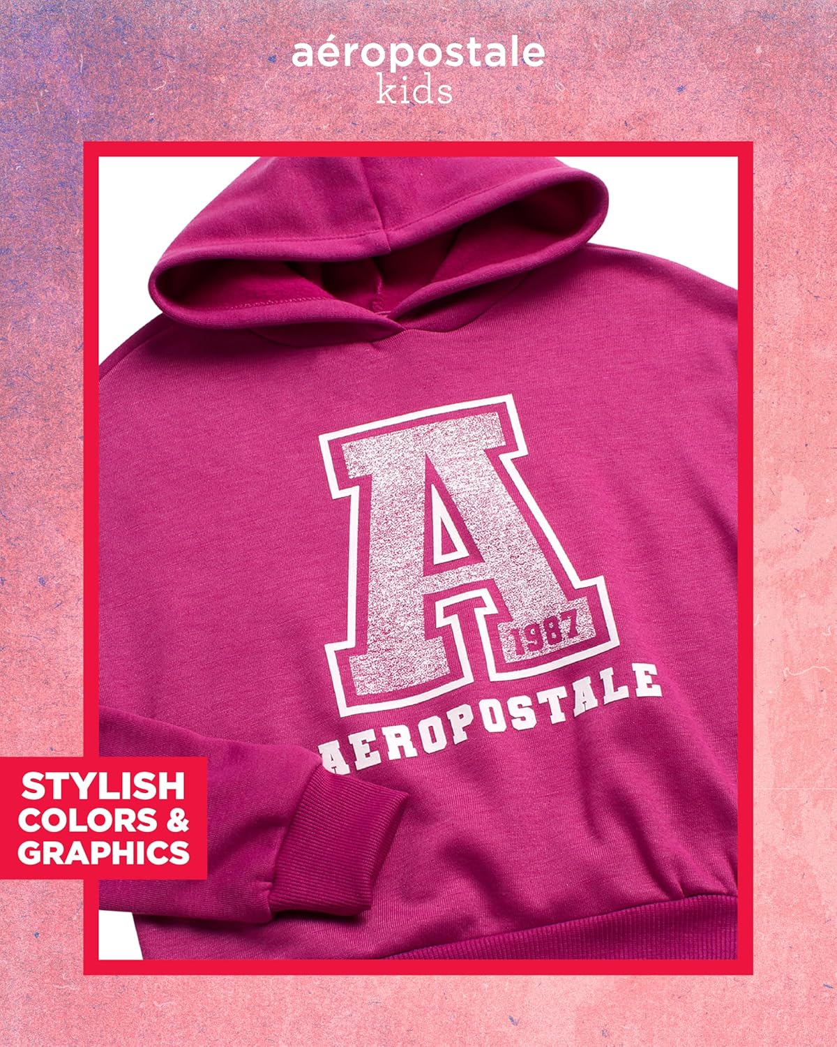 AEROPOSTALE Girls Active Tracksuit Set - Cozy Fleece Pullover Hoodie Jogger Pants