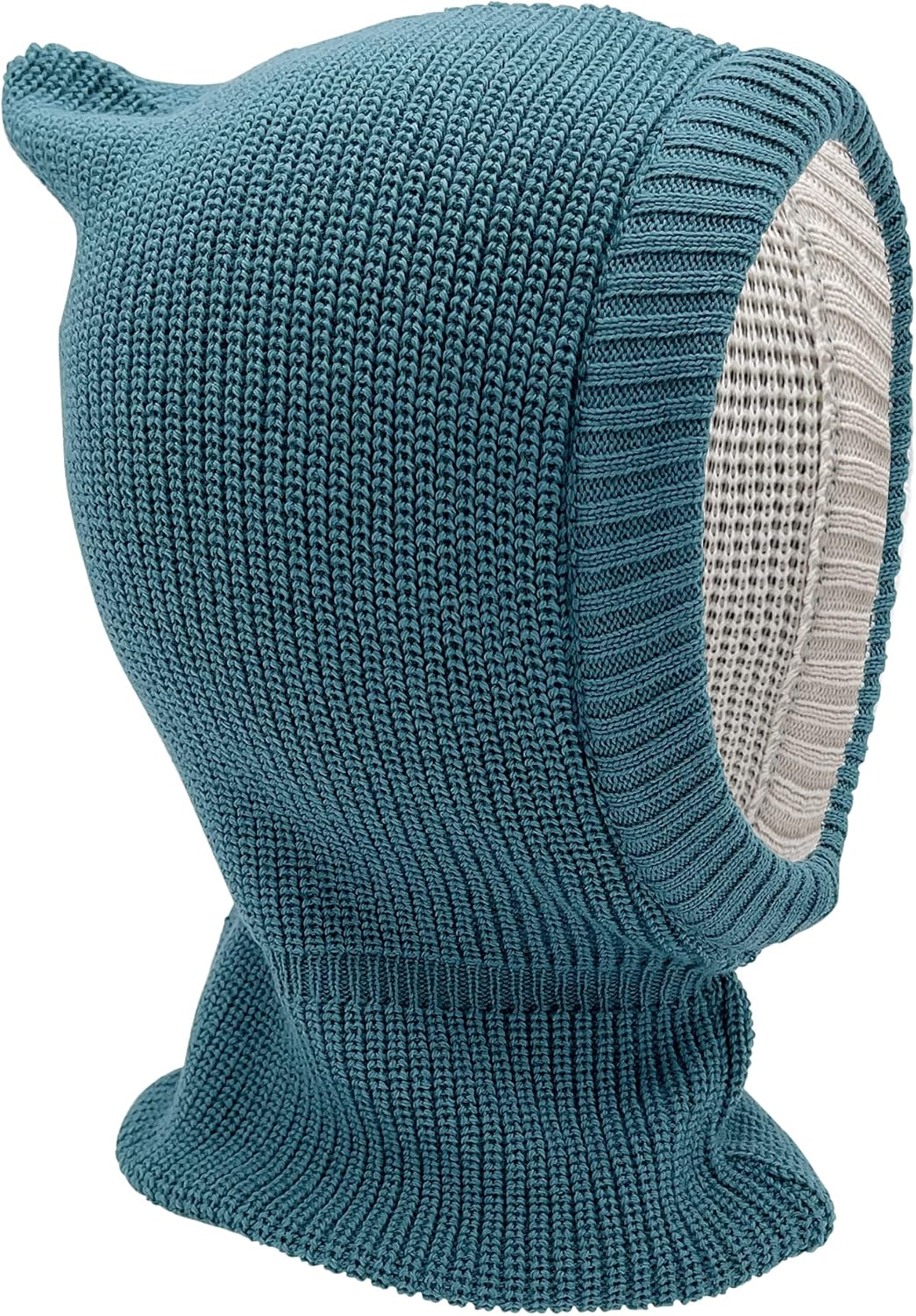 Organic Merino Wool Winter Balaclava with Gaiter Warmer Toddler Size