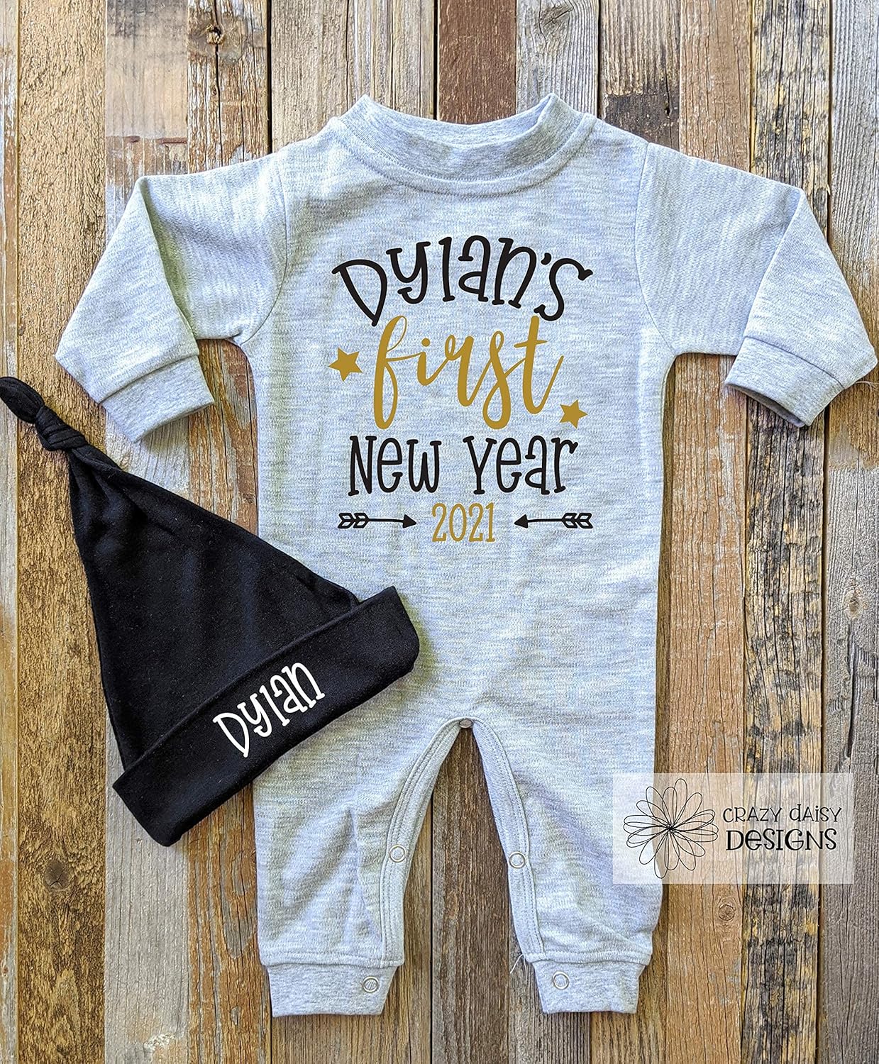 Babys First New Year Outfit Personalized Romper